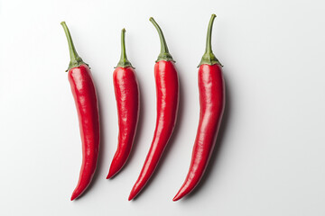 delicious red hot chili pepper on an isolated white background as a spice for spicy food