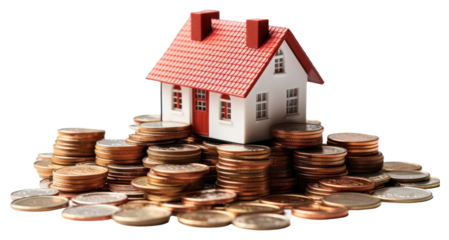 PNG Coin money house architecture.