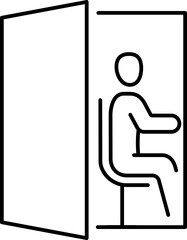 Office symbol. Employee icon. Linear style.