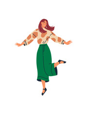 Happy people vector illustration. Cute and active, happy people find joy in every aspect their lives Success is natural outcome positive, joyful, and active approach The happy people concept thrives