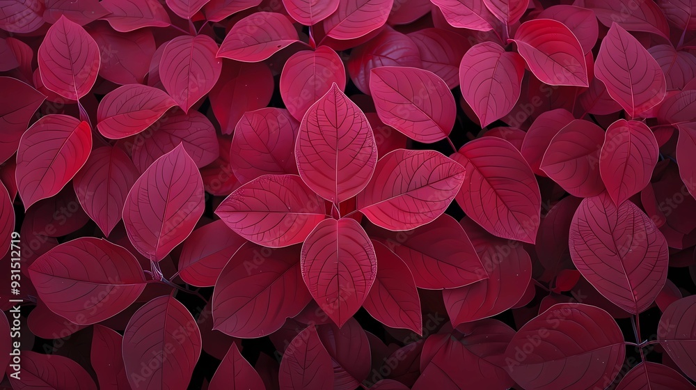 Canvas Prints red leaves background 