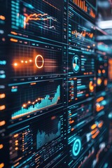 Fototapeta premium Futuristic data visualization 