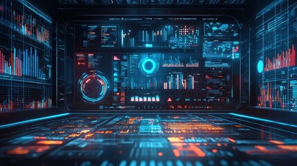 Obraz premium Futuristic data visualization 