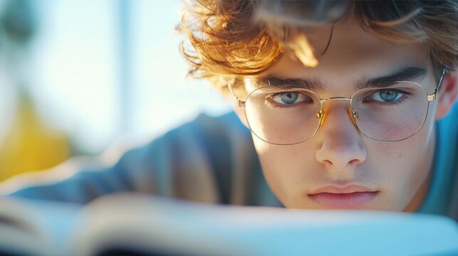A student studying for an important exam, their determined expression and focused effort showcasing the mental strength needed to achieve academic success.