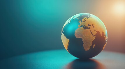 A beautifully illuminated globe on a dark background, symbolizing global unity and exploration.