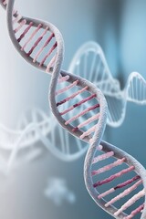 na helix enlarged model in bright colors and spots,  genetic engineering, neural networks, innovation technology