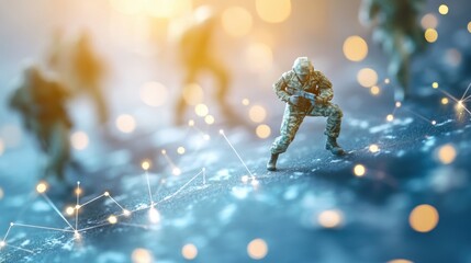 A team of military personnel planning a mission, showcasing the importance of strategic collaboration and coordination.