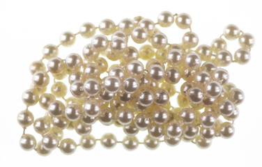 pearl necklace isolated on white background