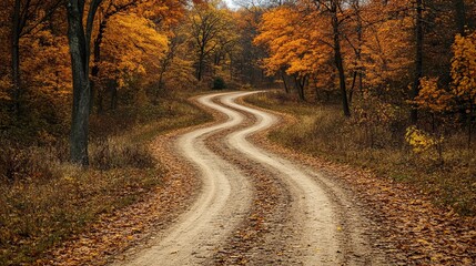 Obraz premium Winding Road Symbolizing Journey to Success