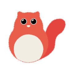 chat mignon et kawaii orange