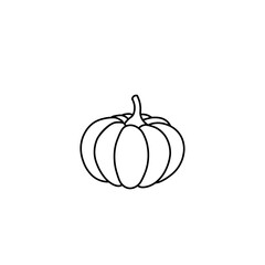 Dessin vectoriel d'un potiron, légume de fête, Thanksgiving et Halloween