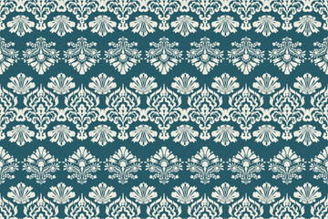 Motifs African boho paisley Floral embroidery Ikat pattern border. Ethnic ikat floral Ethnic Indian Pattern Ikat pattern Ethnic Pattern.Border indian floral Aztec embroidery border seamless patterns. © Suttiwat