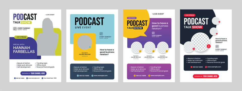 podcast flyer design template