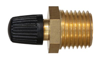 Cap on an isolated brass air inflator