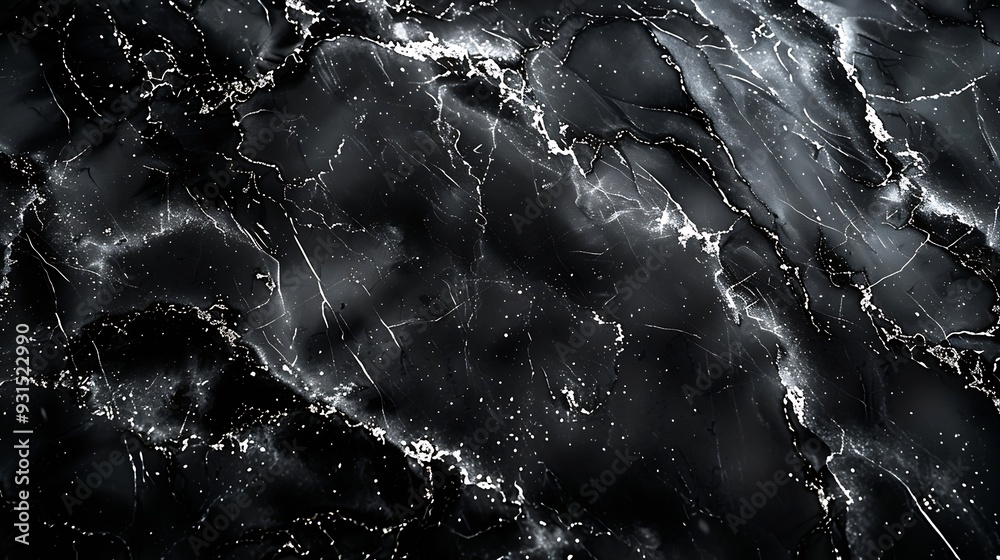 Poster black marble texture seamless background : generative ai