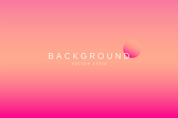 Soft beautiful pink and peach color gradient background, vector design