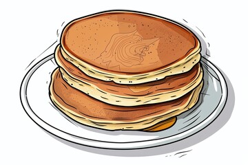 ai generative cartoon art pancake