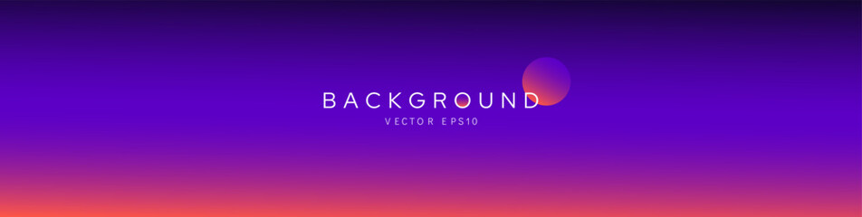 Fototapeta premium Dark purple orange gradient background color transition, vector design banner