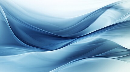 Obraz premium Abstract wave design with smooth curves and a gradient of blue hues