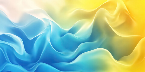 Create a dynamic summer-themed abstract background with a blue and yellow gradient 