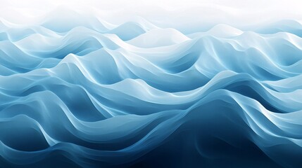 Obraz premium Seamless wave pattern with soft ripples and a gradient of blues