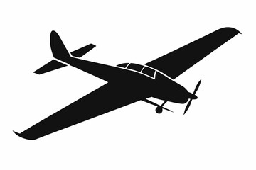 skywriting plane silhouette vector illustration