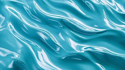 Obraz premium Repeating wave pattern with soft ripples and vibrant turquoise tones