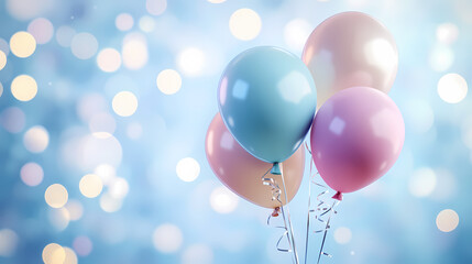 Colorful balloons celebration party background