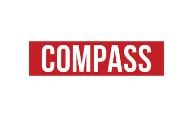 COMPASS stamp red rubber stamp on white background. COMPASS stamp sign. COMPASS stamp.