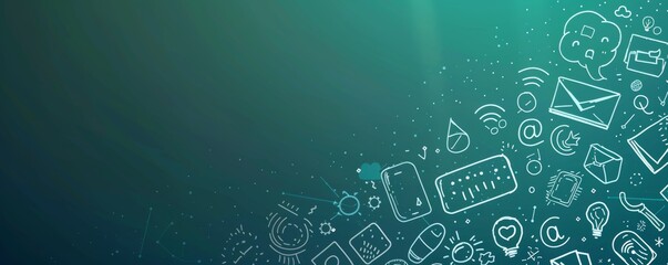 School supplies drawn on a blackboard. Abstract background. Education concept.