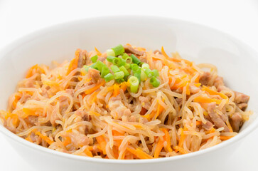 豚肉と糸コンニャクの炒め物