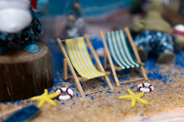 two chairs on the beach,diy set