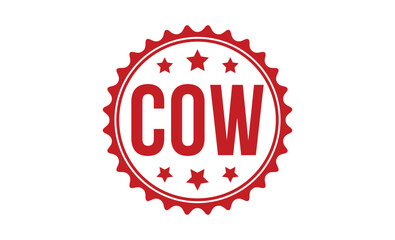 COW rubber stamp vector illustration on white background. COW rubber stamp