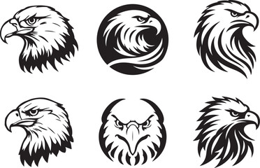 Eagle emblem black on white.