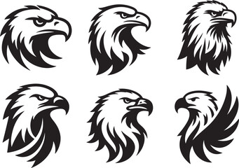 Eagle emblem black on white.
