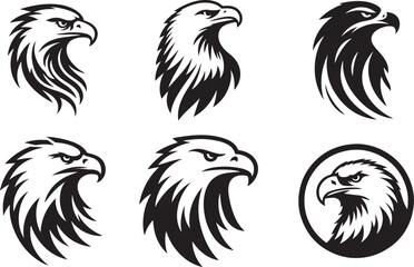 Eagle emblem black on white.