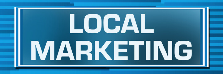 Local Marketing Blue Lines Background Gradient Box Text 