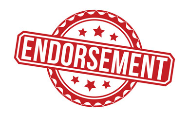 Endorsement rubber stamp vector illustration on white background. Endorsement rubber stamp