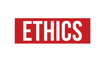 ETHICS rubber stamp vector illustration on white background