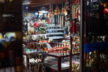 old buildings and neighborhood at night,light design,street shop
