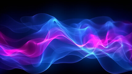 Abstract design with blue and pink waves