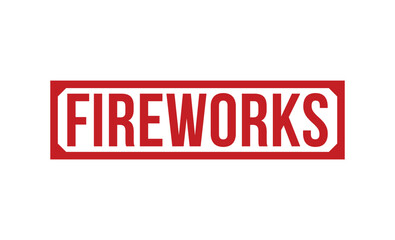 FIREWORKS rubber stamp on white background. FIREWORKS Stamp.