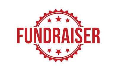 Fundraiser Red rubber stamp on white background. Fundraiser stamp sign. Fundraiser stamp.