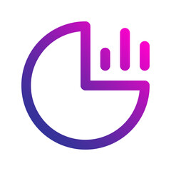 statistics gradient icon
