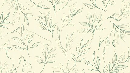Fototapeta premium Elegant Botanical Sketch - PowerPoint Background