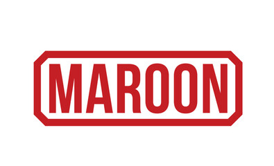 MAROON stamp red rubber stamp on white background. MAROON stamp sign. MAROON stamp.