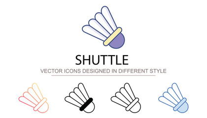 Shuttle icon design with white background stock illustration