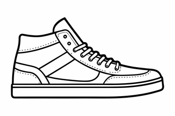 sketch line art, shoes icon, boots icon line art vector