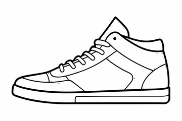 sketch line art, shoes icon, boots icon line art vector