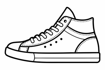 sketch line art, shoes icon, boots icon line art vector